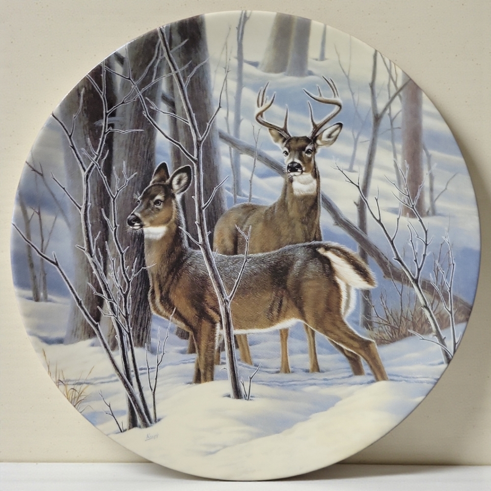 Vtg 1991 Ready:White Tail Deer Paul Krapt Portraits Wild Dominion China Plate